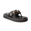 SANDALIA PLANA SUELA ALTA | ARIANA | NEGRO